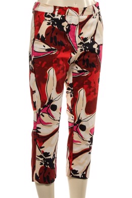 Capri dame bukser fra Brandtex med rødt mønster 